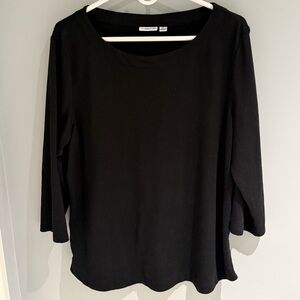 Croft & Barrow Black Long Sleeve Women's Top